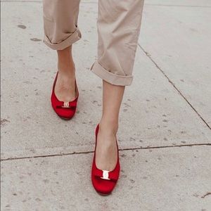 Ferragamo Varina ballet flats in Red
